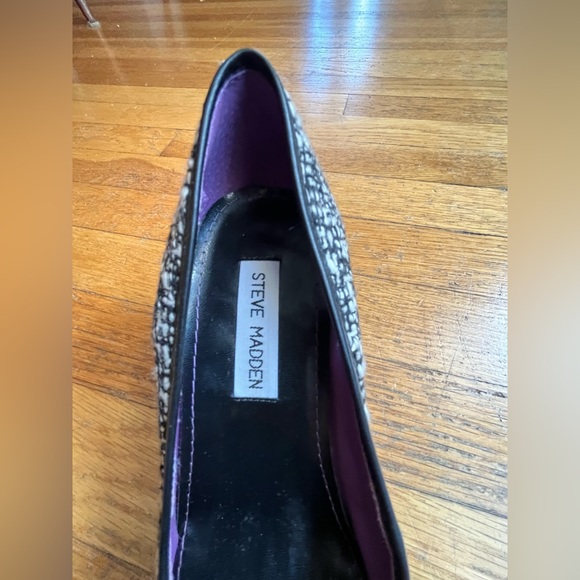 Steve Madden black/white heels - Picture 6 of 8